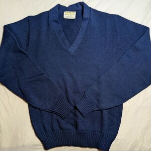 Men's Blue V-Neck Sweater